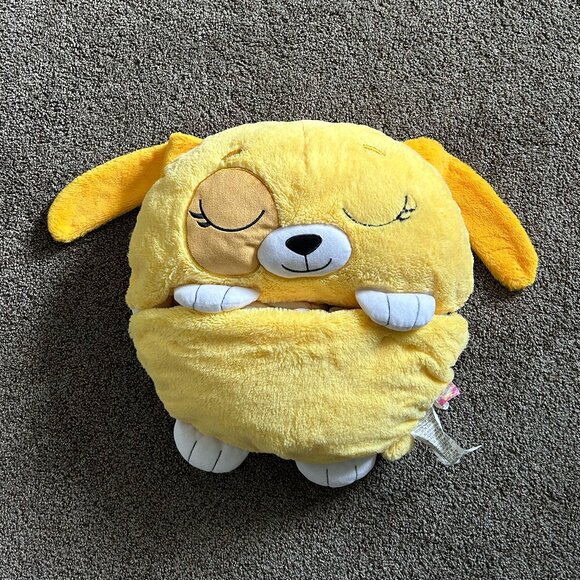 Happy Napper Yellow Dog Pillow/Sleepy Sack - Picture 2 of 2